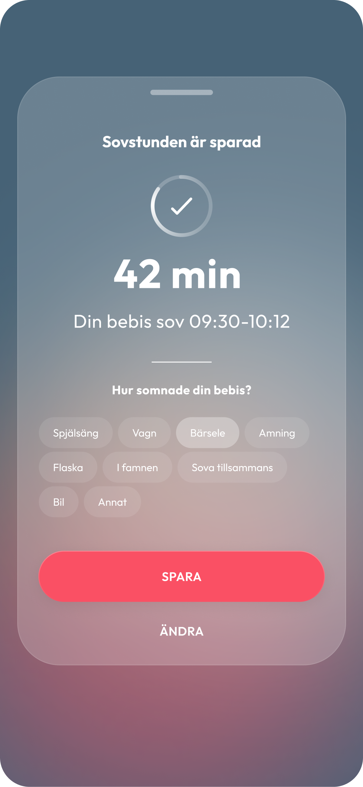 BabyNaps sömnschema ändras utifrån hur din bebis sover